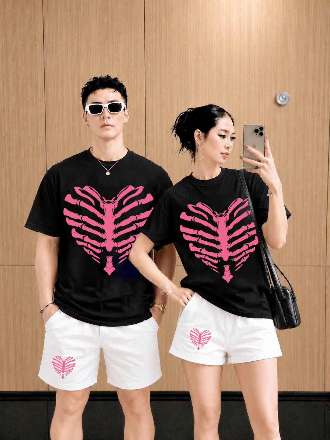 TRAI TIM HONG T-shirt